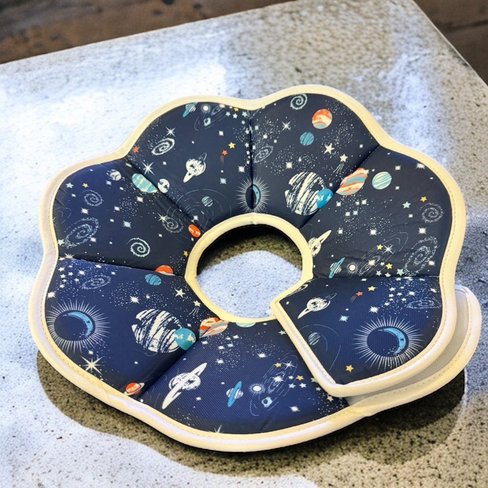 New Elizabethan Soft Dog Collar with Velcro Close - Galactic Design, Small, NWOT - Picture 3 of 7